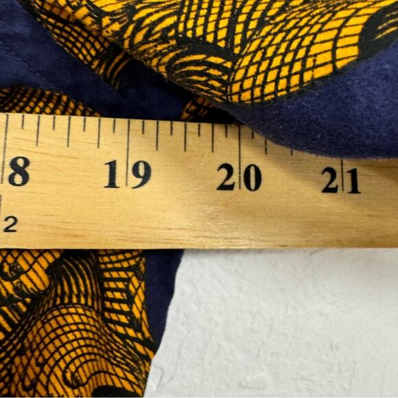 Rare Rabbit Blue Orange Paisley Wave Button Down Shirt Mens M Short Sleeve - Picture 12 of 12